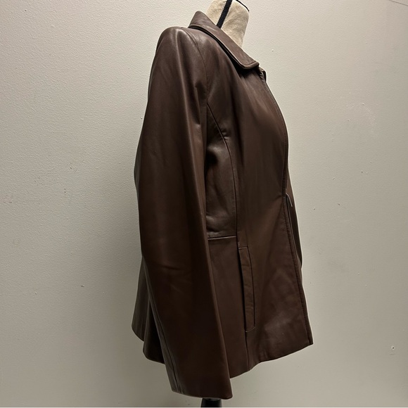 Liz Claiborne- Brown Leather Women's Jacket - Picture 3 of 6